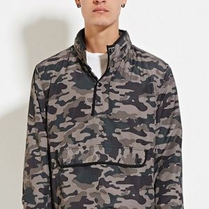 Camo Print Windbreaker